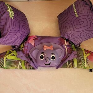 Stearns koala Purple girl chest 30-50 lb limit swimming accessories floatie